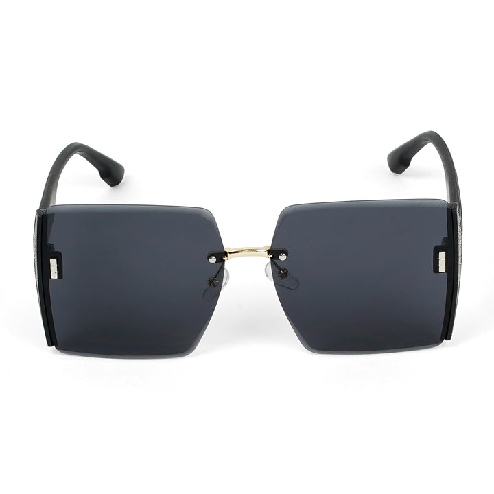 Casina Black Rimless Sunglasses
