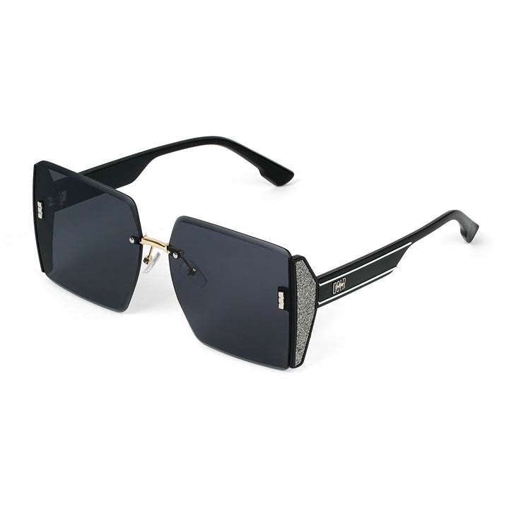 Casina Black Rimless Sunglasses