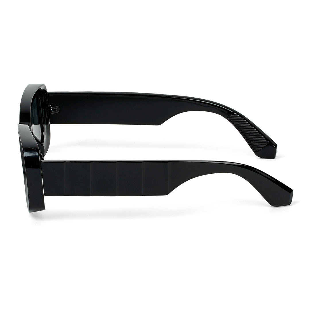 Arcadia Rectangular Black Sunglasses