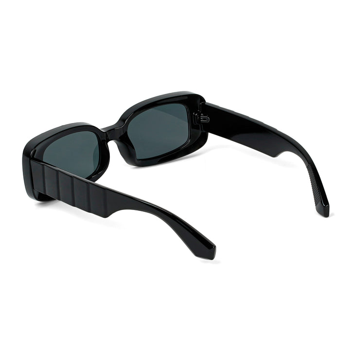Arcadia Rectangular Black Sunglasses