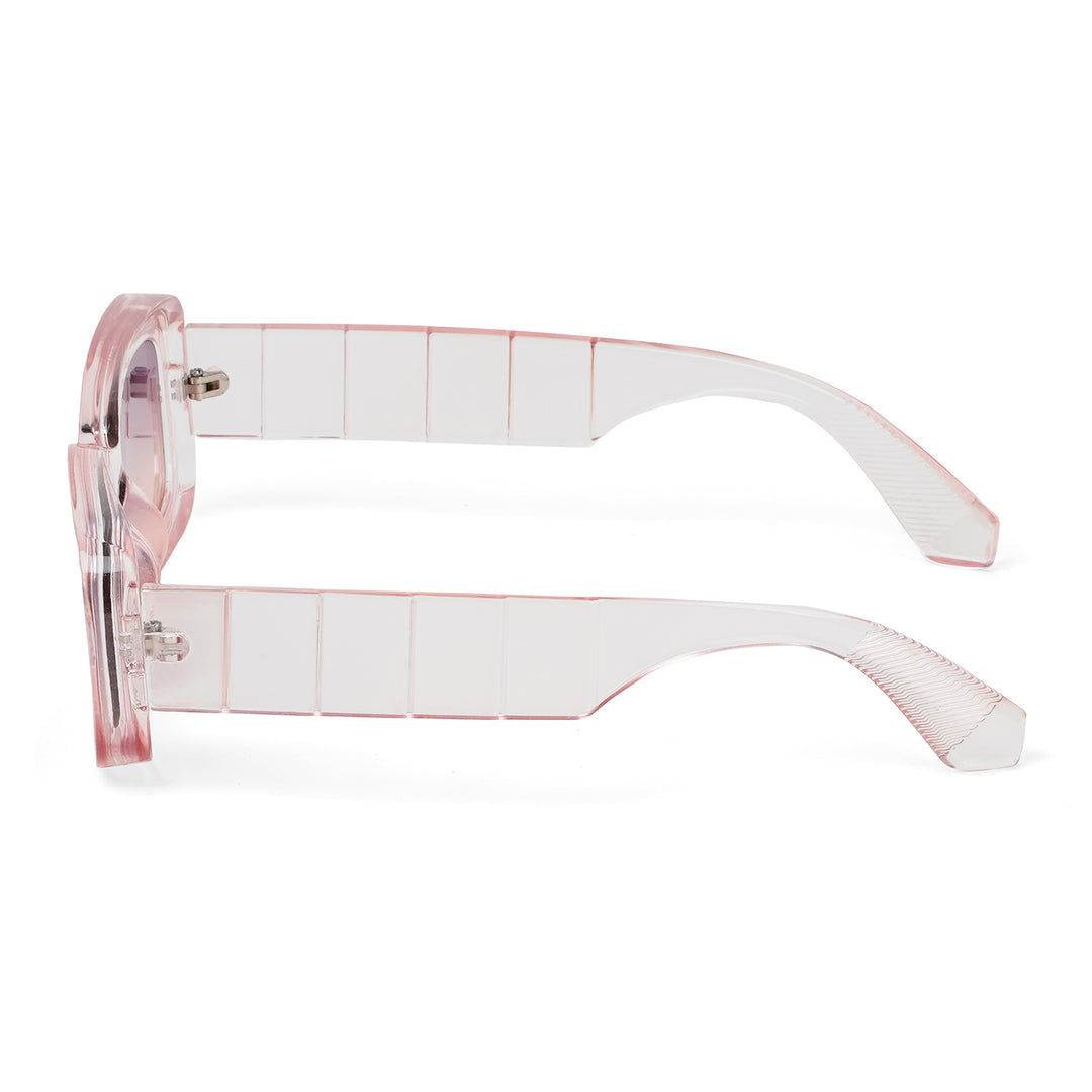 Arcadia Rectangular Pink Sunglasses