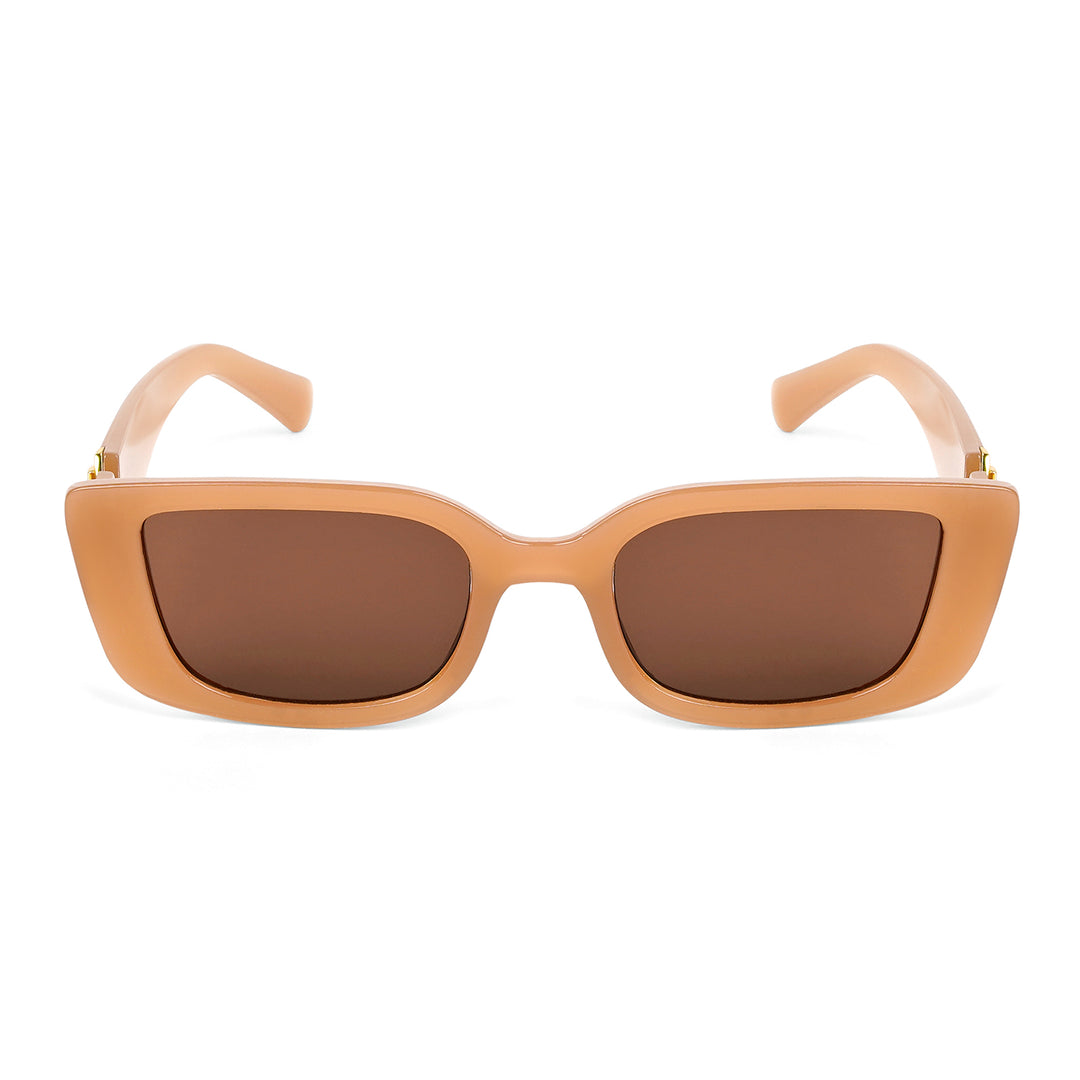 Carro Rectangular Brown Sunglasses