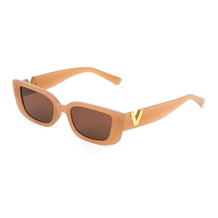 Carro Rectangular Brown Sunglasses