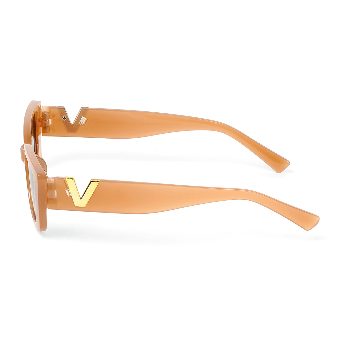 Carro Rectangular Brown Sunglasses