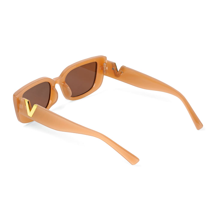 Carro Rectangular Brown Sunglasses