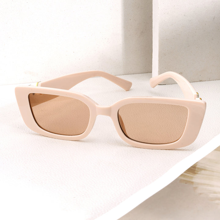 Carro Rectangular Beige Sunglasses