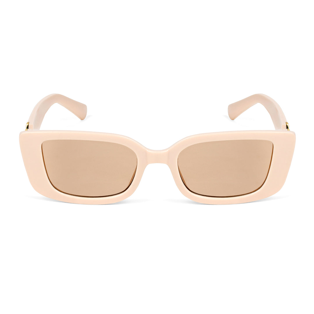 Carro Rectangular Beige Sunglasses