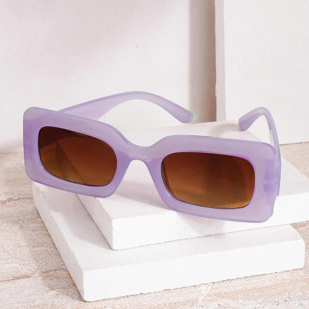 Pretza Purple Rectangle Sunglasses