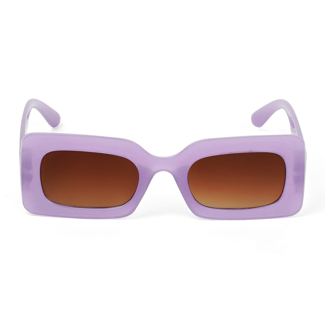 Pretza Purple Rectangle Sunglasses