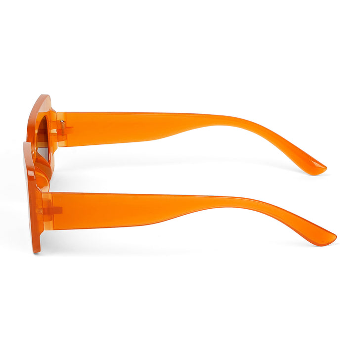 Pretza Orange and Brown Rectangle Sunglasses