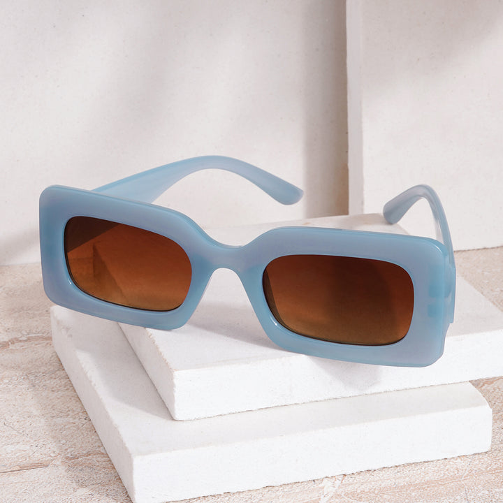 Pretza Blue and Brown  Rectangle Sunglasses