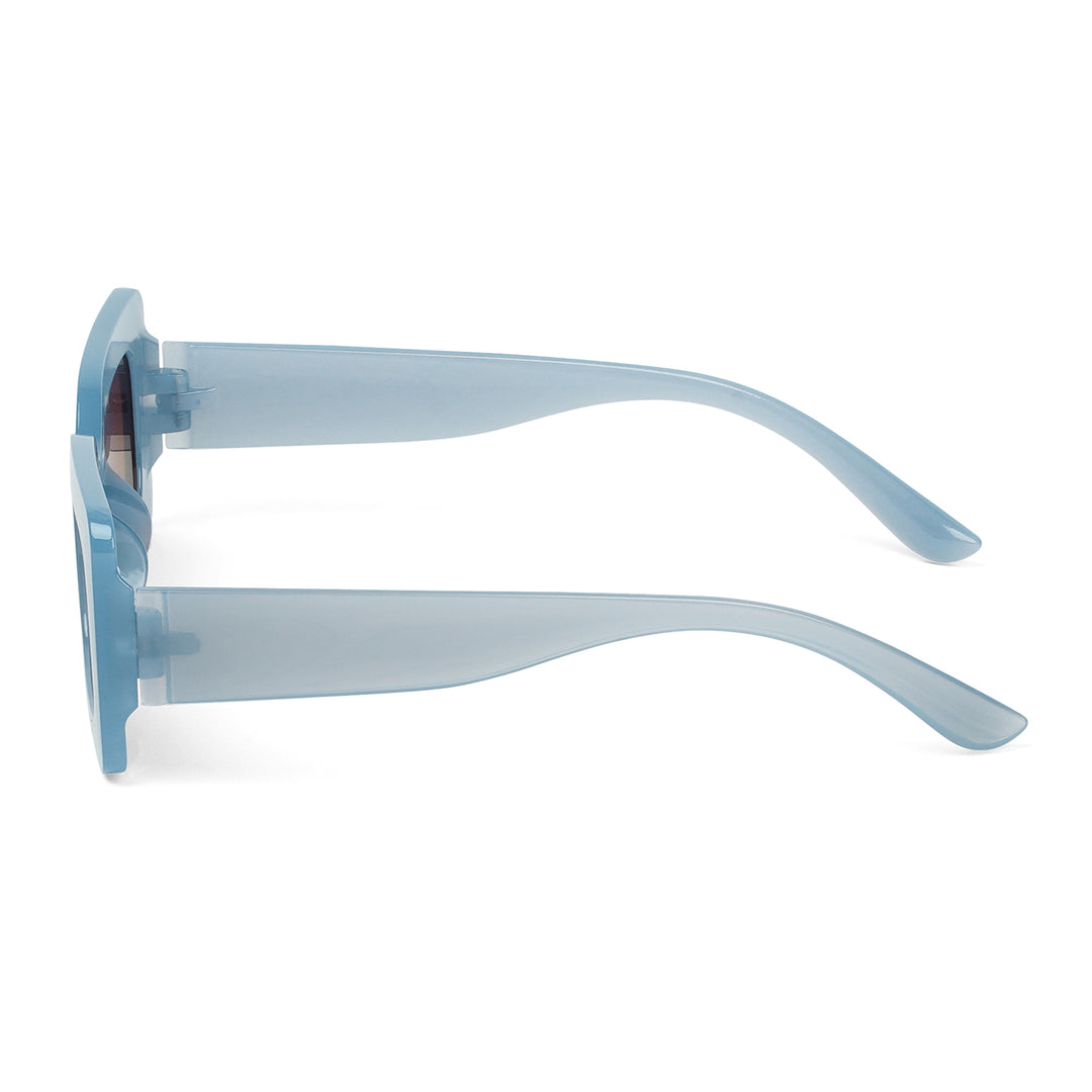 Pretza Blue and Brown  Rectangle Sunglasses