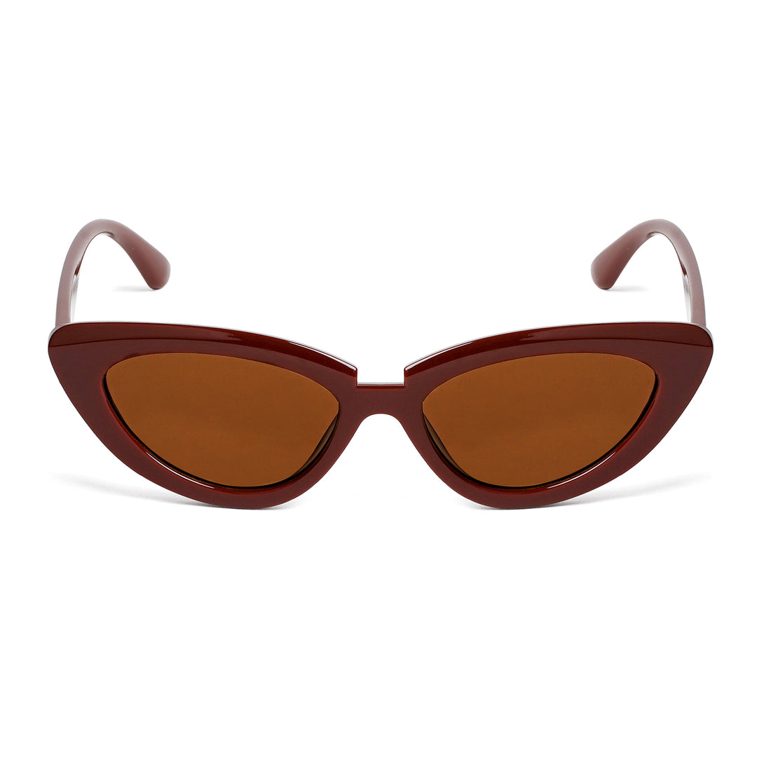 Wintour Cat Eye Dark Brown Sunglasses