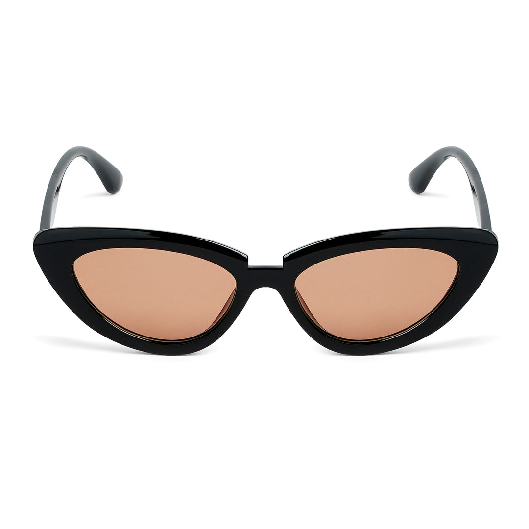 Wintour Cat Eye Black & Brown Sunglasses