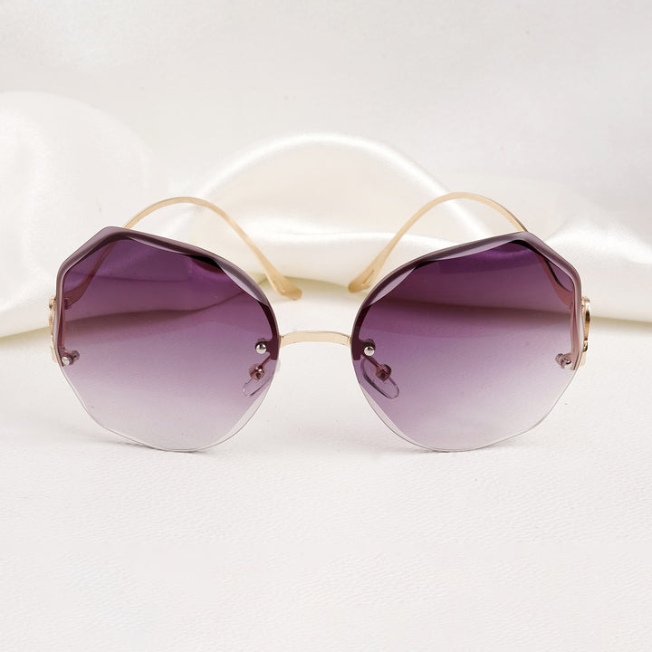 Fetucia Octagon Round Purple & Pink  Sunglasses