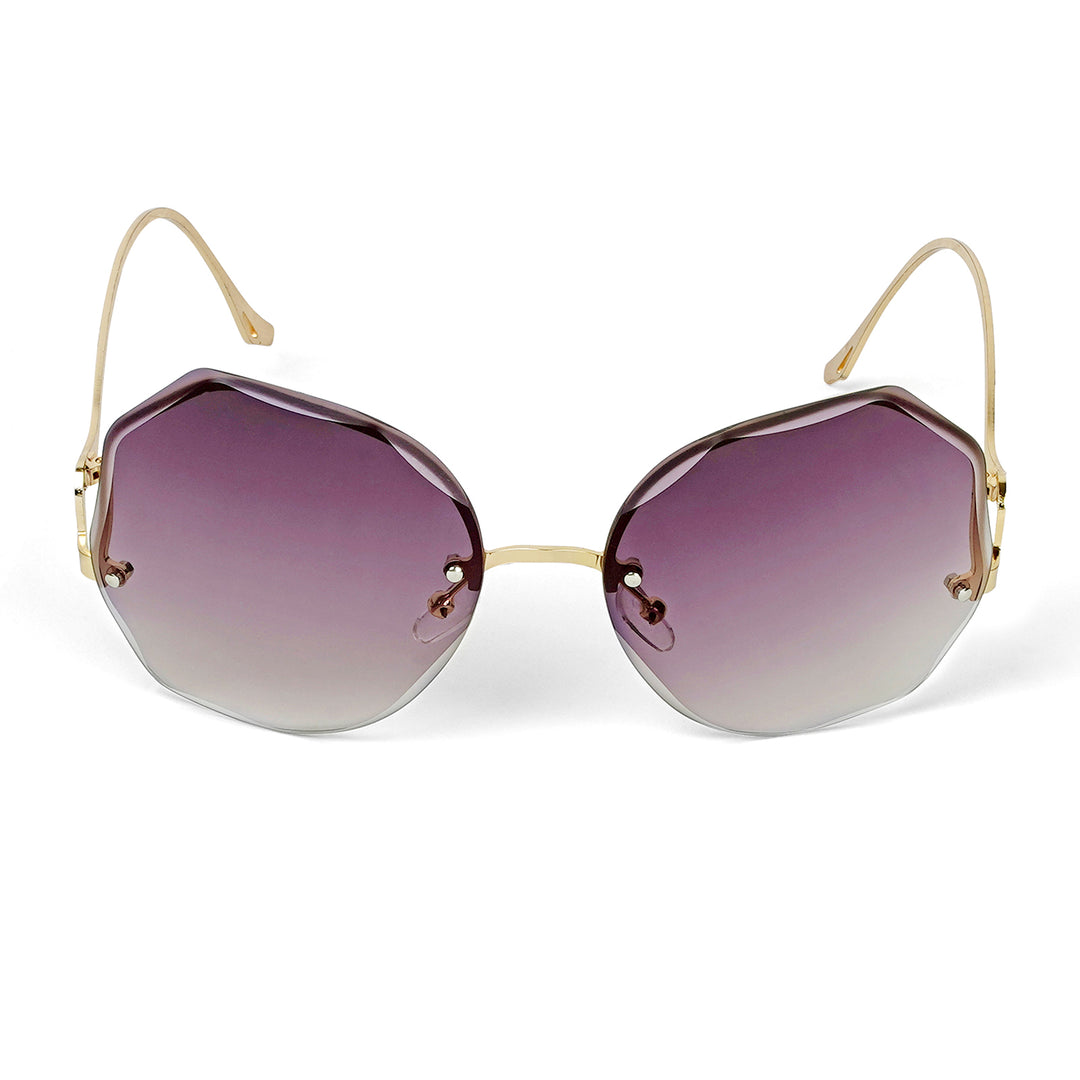Fetucia Octagon Round Purple & Pink  Sunglasses