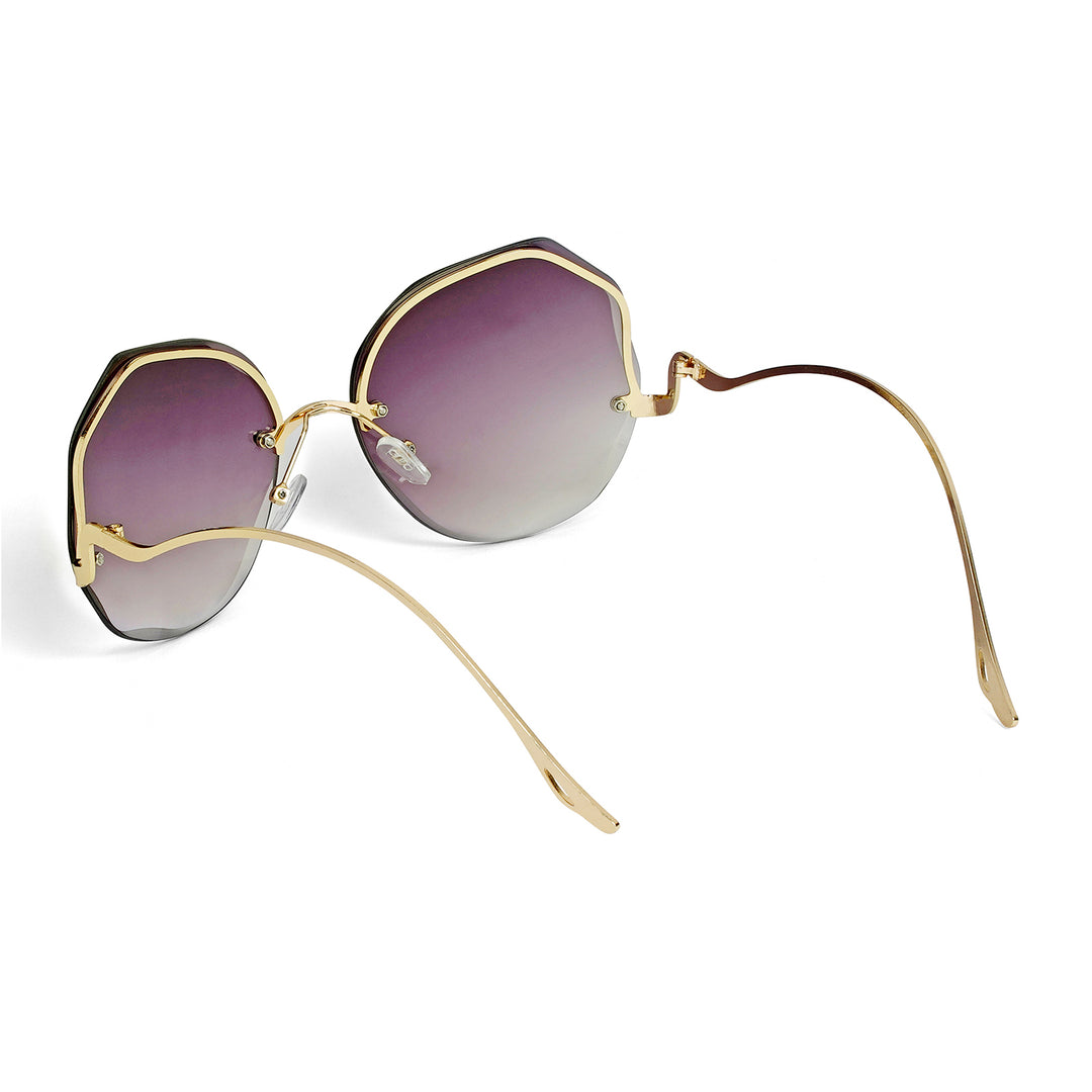 Fetucia Octagon Round Purple & Pink  Sunglasses