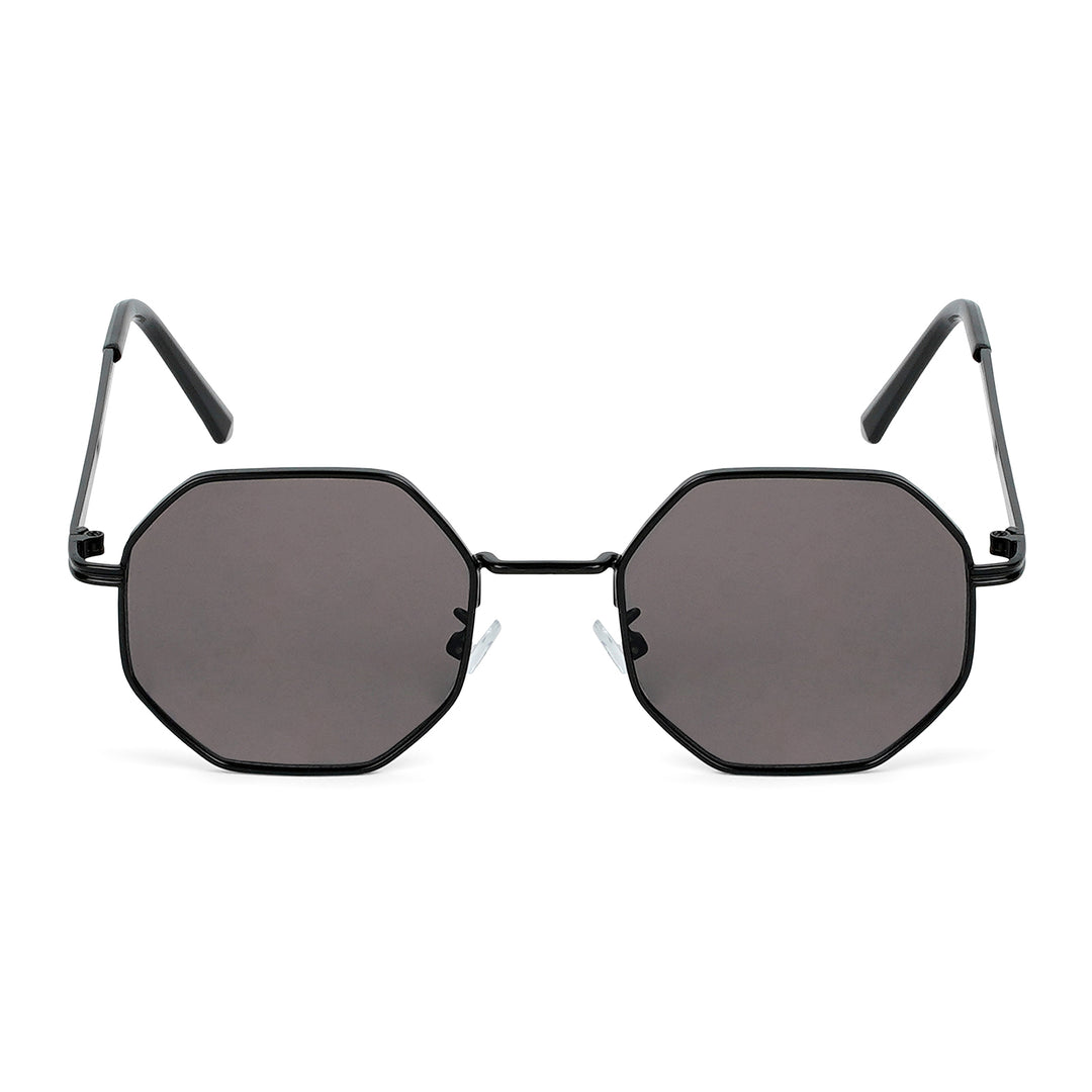 Suga Octagon Round Black Sunglasses