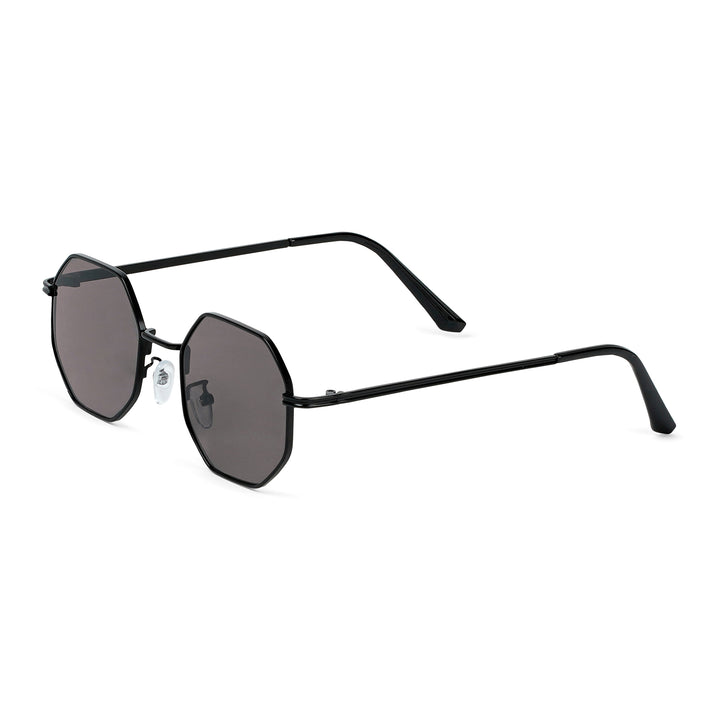Suga Octagon Round Black Sunglasses
