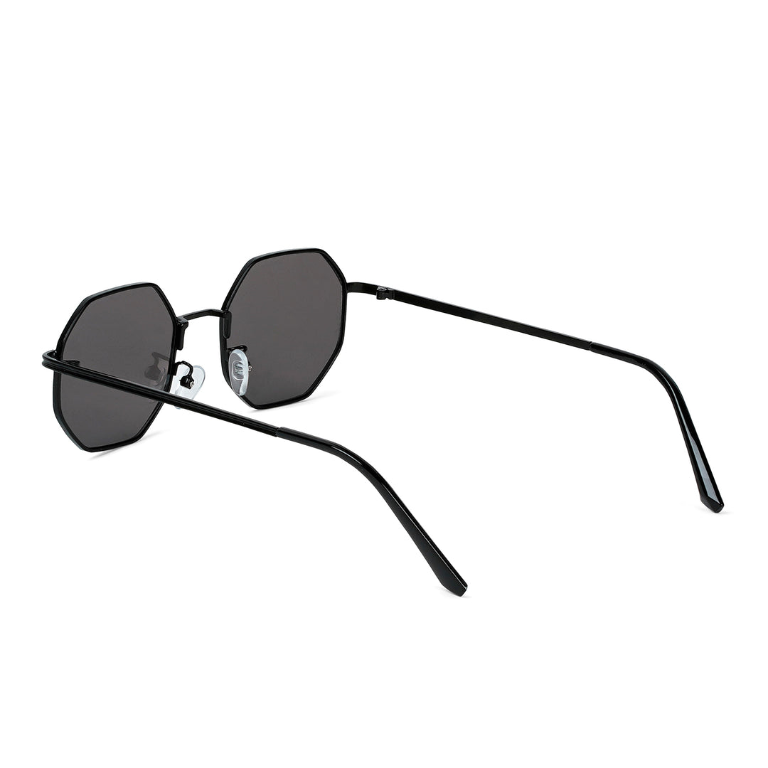 Suga Octagon Round Black Sunglasses