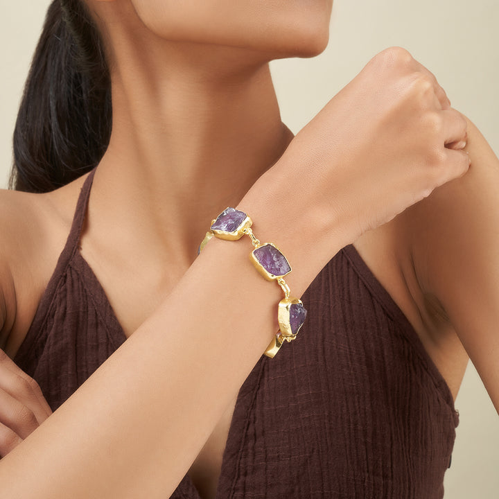 Soléa Purple Natural Stone Bracelet