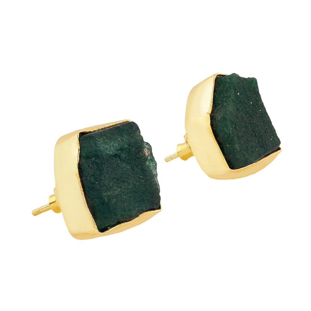 Soléa Dark Green Natural Stone Necklace Set