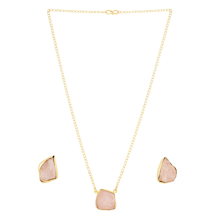 Soléa Pink Natural Stone Necklace Set