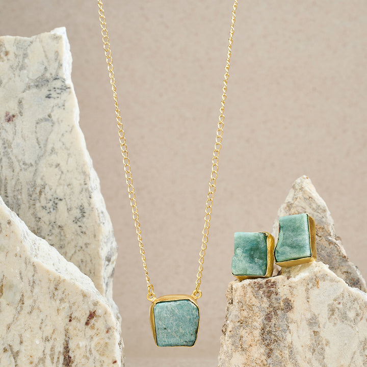 Soléa Turquoise Natural Stone Necklace Set