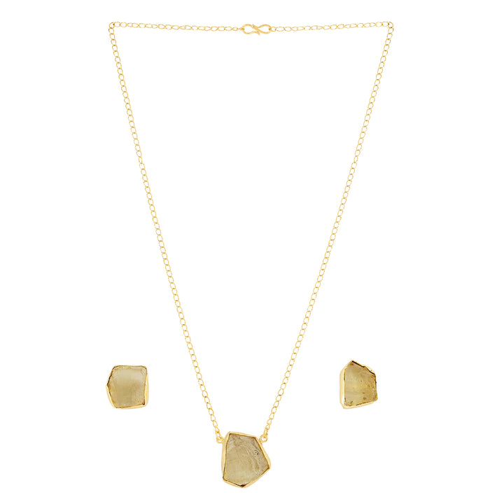 Soléa Yellow Natural Stone Necklace Set