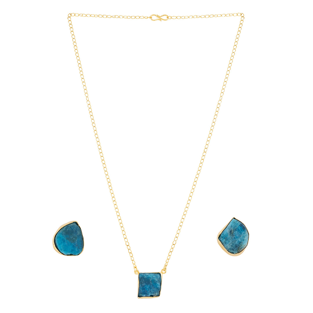 Soléa Dark Blue Natural Stone Necklace Set