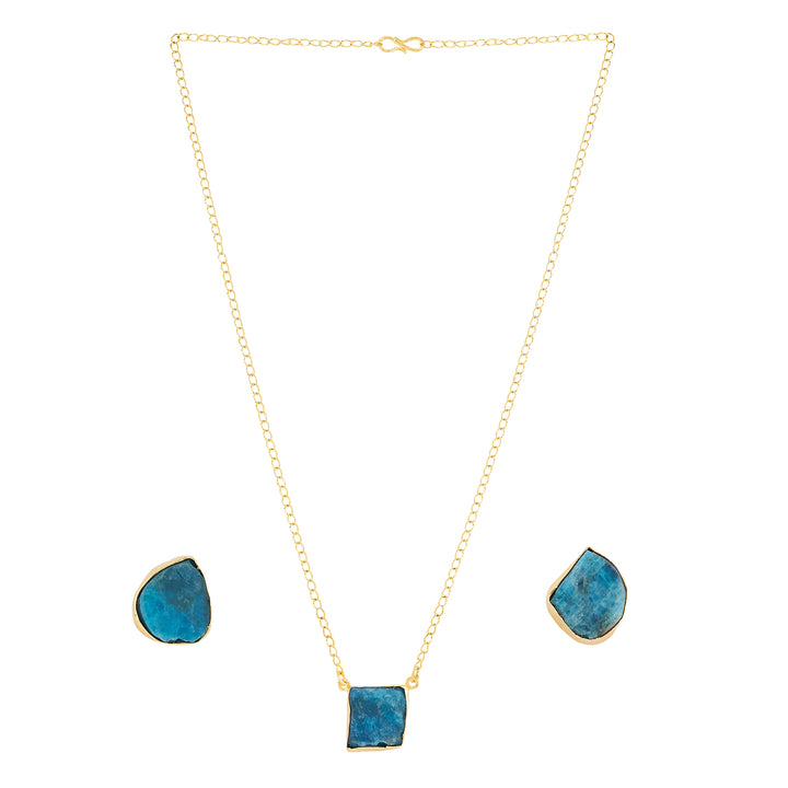 Soléa Dark Blue Natural Stone Necklace Set