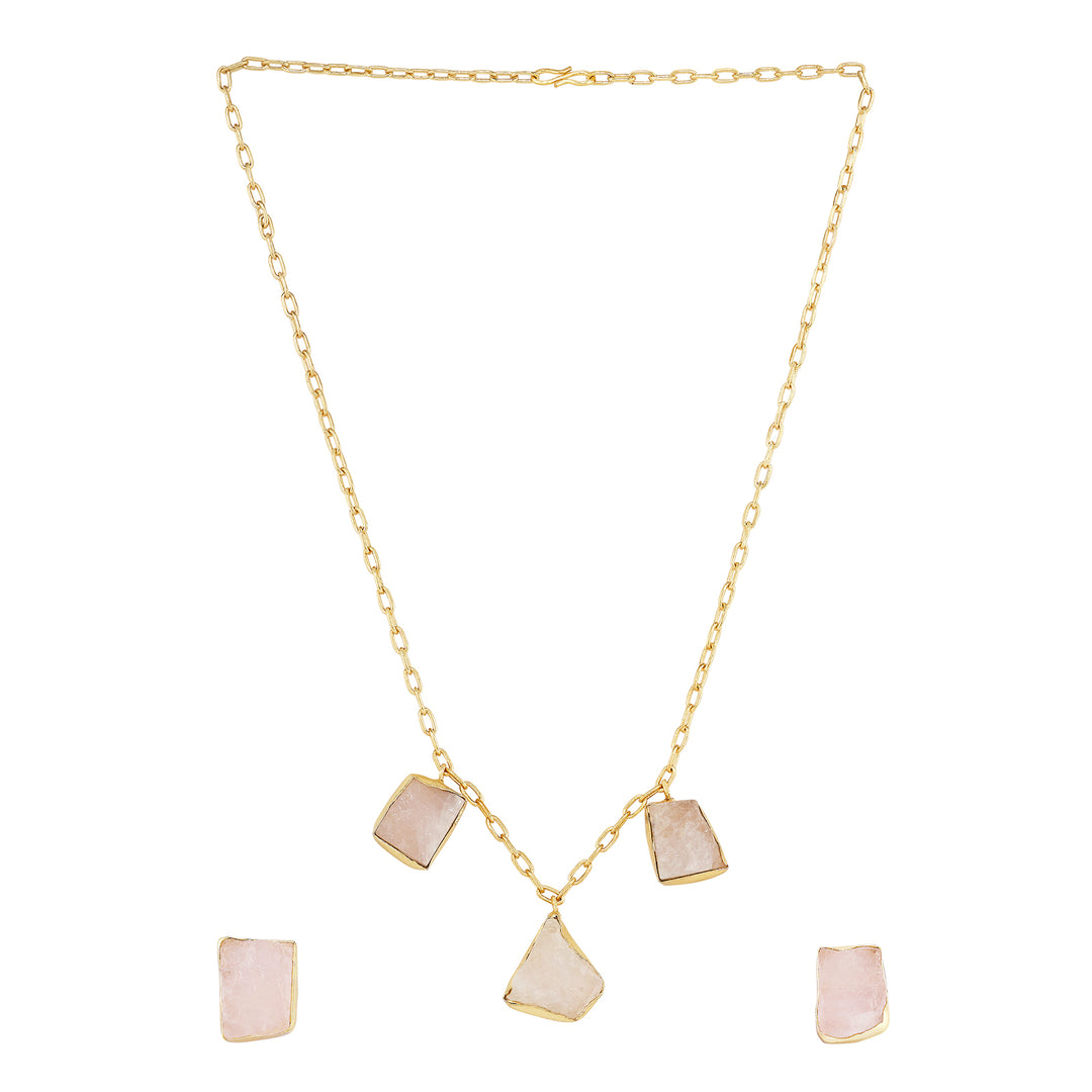 Soléa Pink Trio Natural Stone Necklace Set