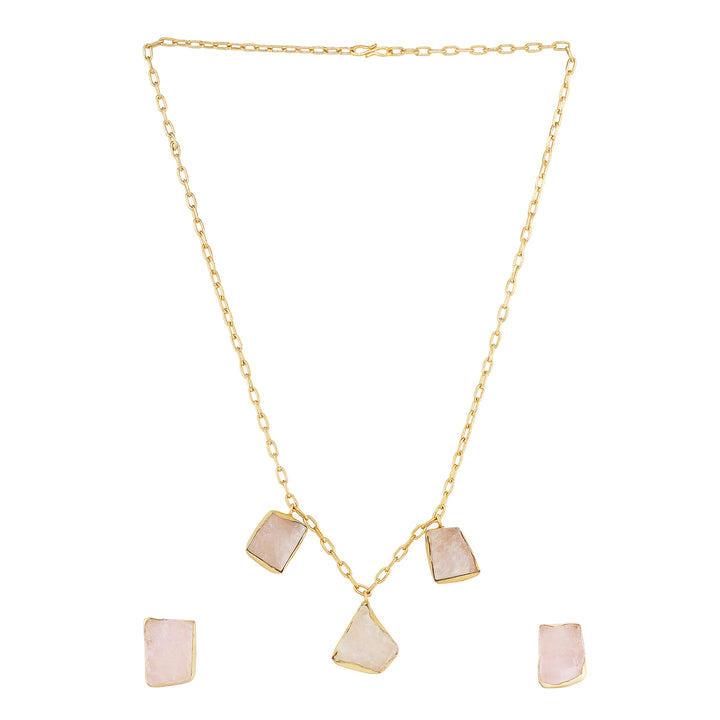 Soléa Pink Trio Natural Stone Necklace Set