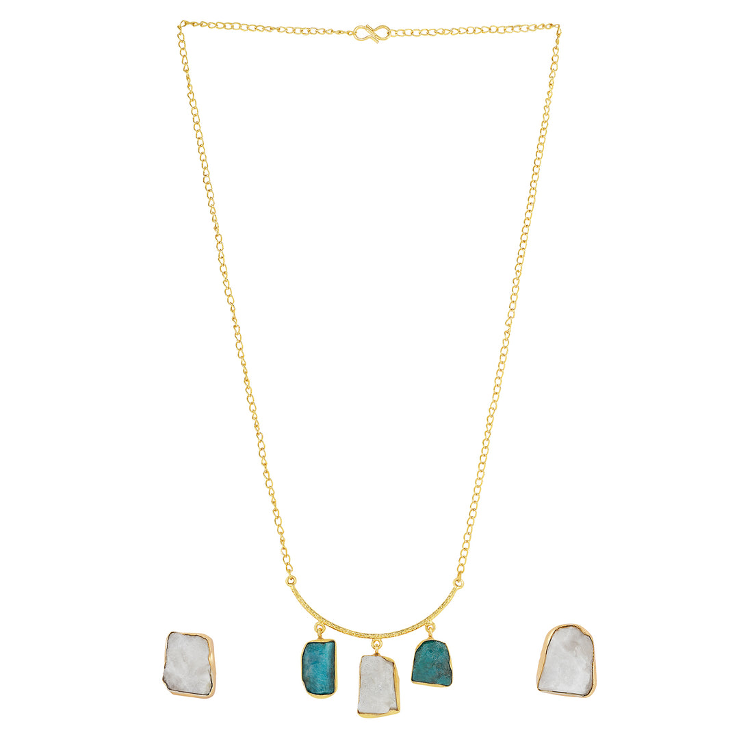 Soléa Dark Blue & White Trio Natural Necklace Set