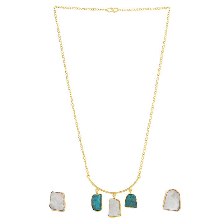 Soléa Dark Blue & White Trio Natural Necklace Set