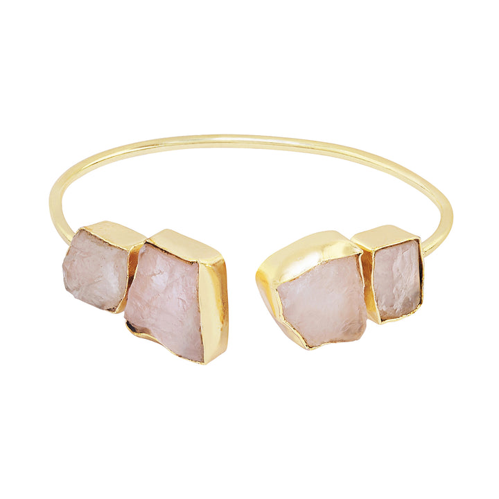 Soléa Pink Natural Stone Cuff Bracelet