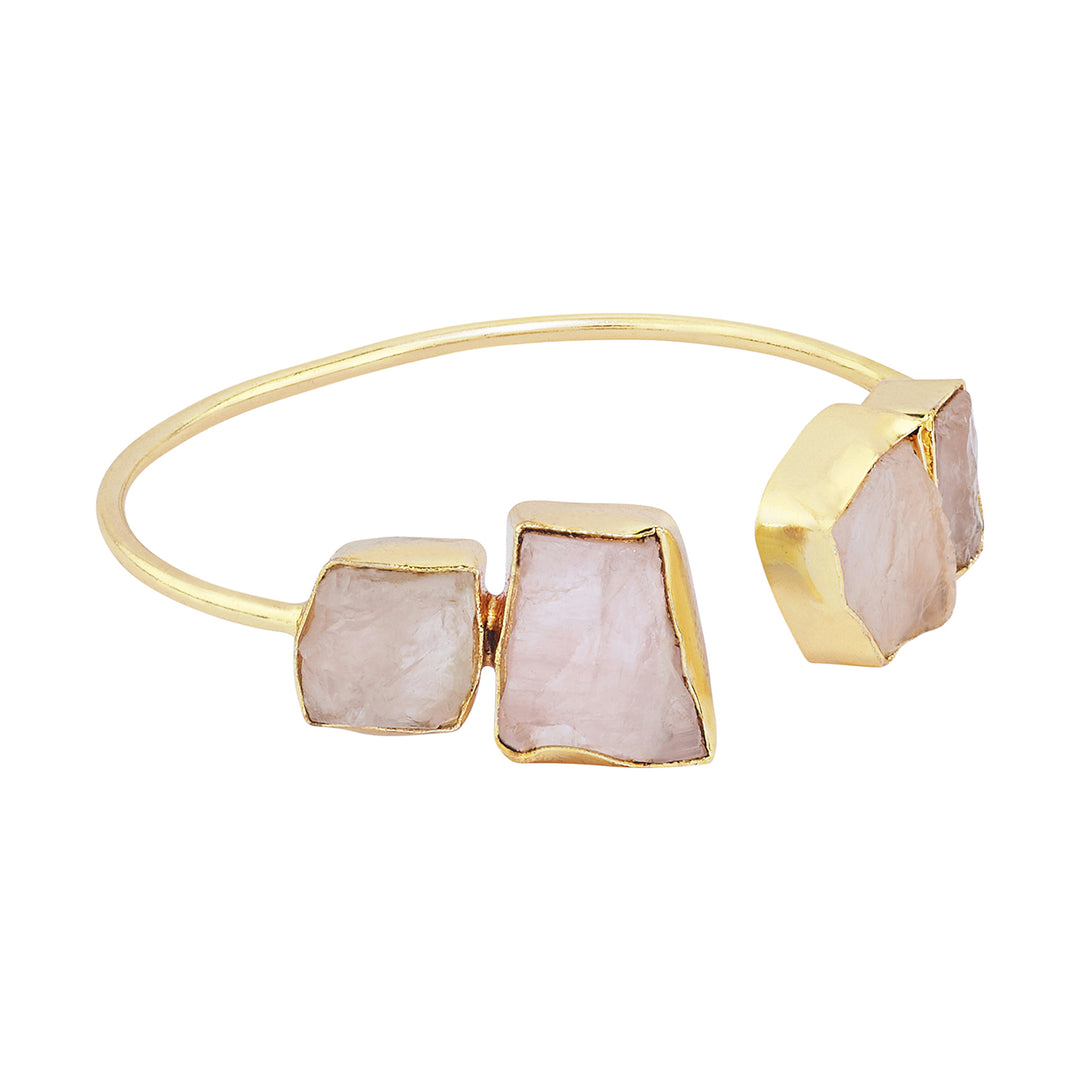 Soléa Pink Natural Stone Cuff Bracelet