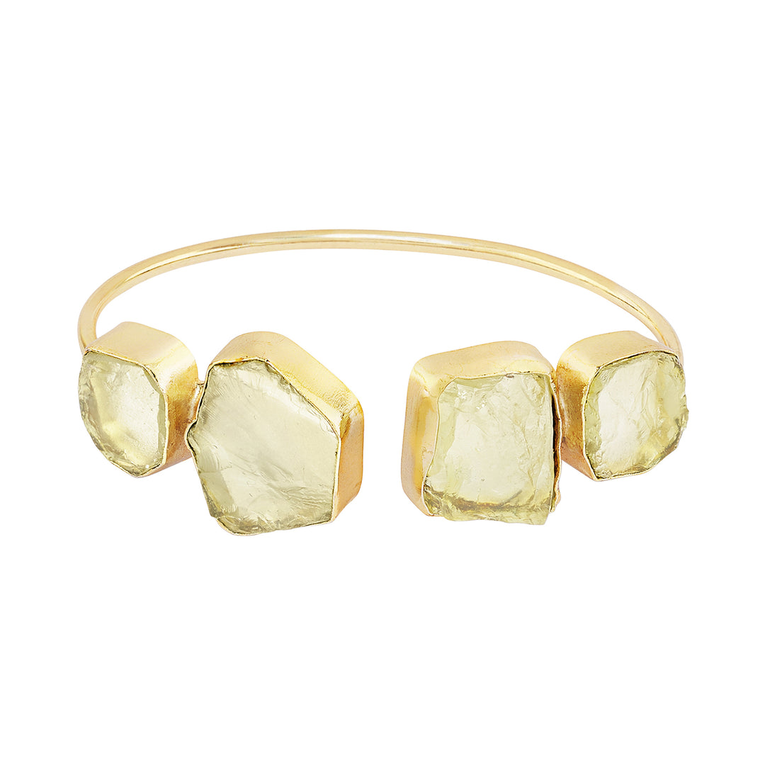Soléa Yellow Natural Stone Cuff Bracelet