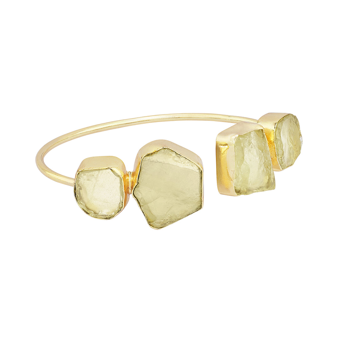 Soléa Yellow Natural Stone Cuff Bracelet
