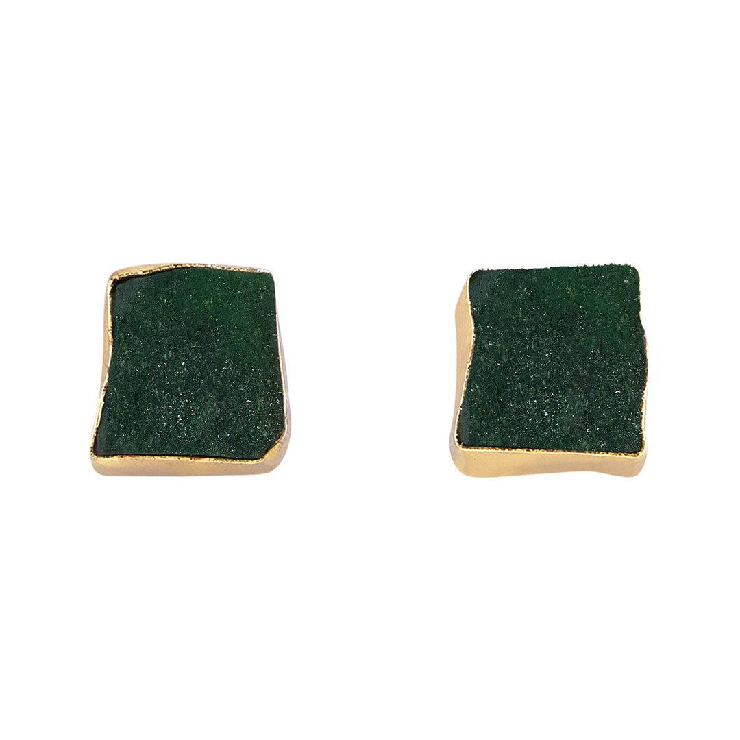 Soléa Dark Green Natural Stone Royal Necklace Set