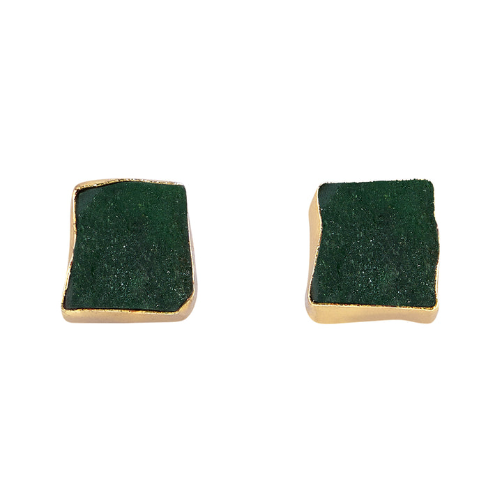 Soléa Dark Green Natural Stone Royal Necklace Set