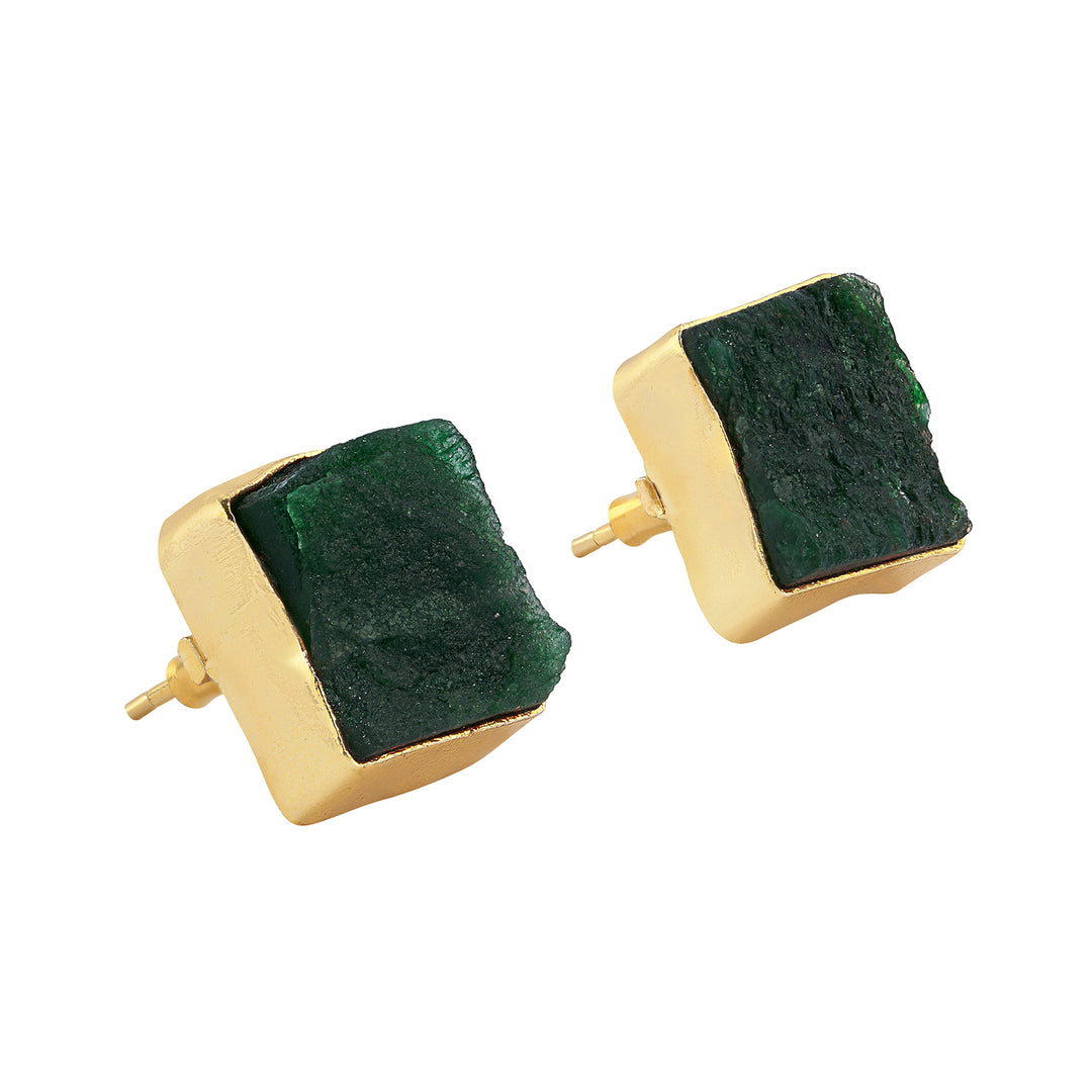 Soléa Dark Green Natural Stone Royal Necklace Set