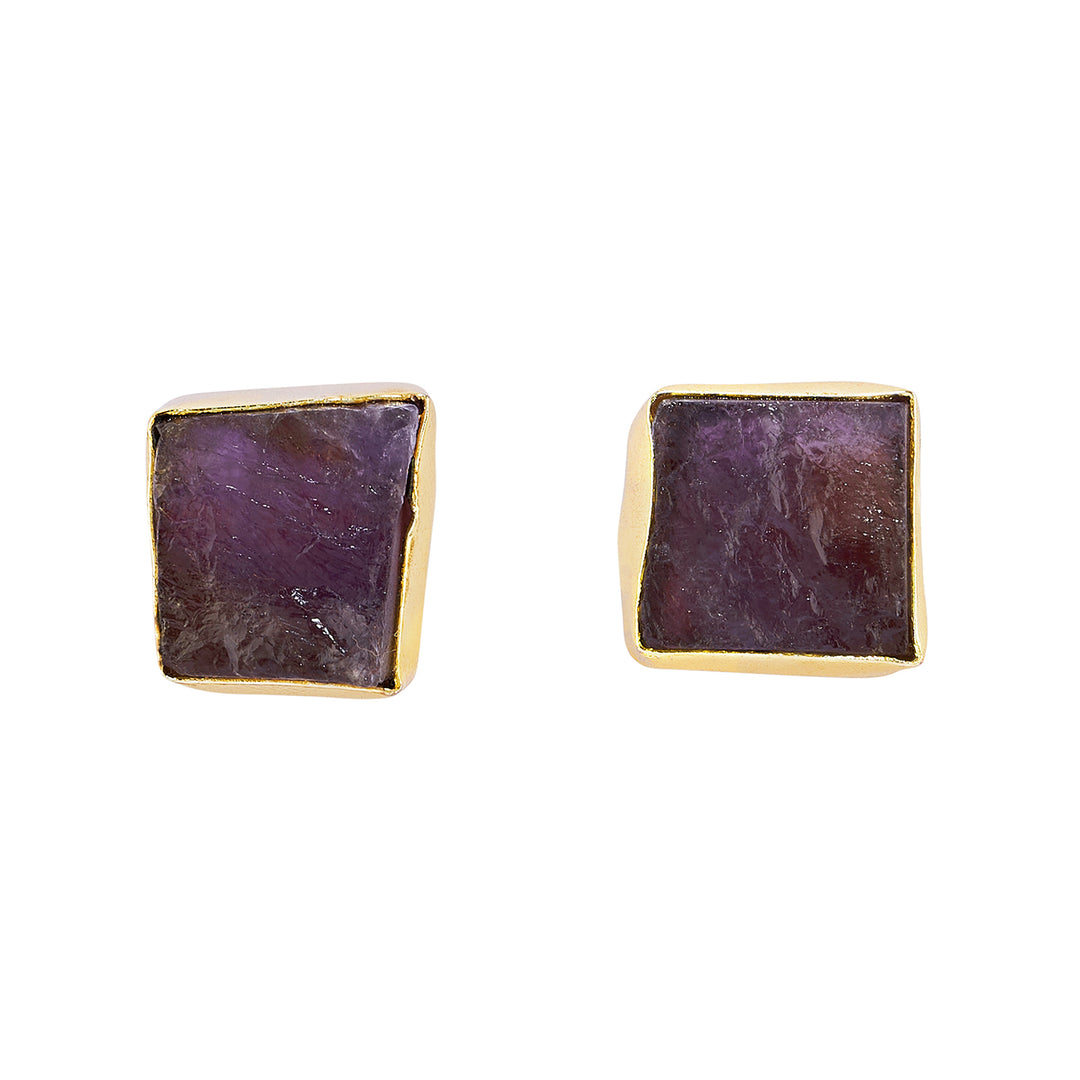 Soléa Amethyst Multicolored Natural Stone Charm Necklace Set