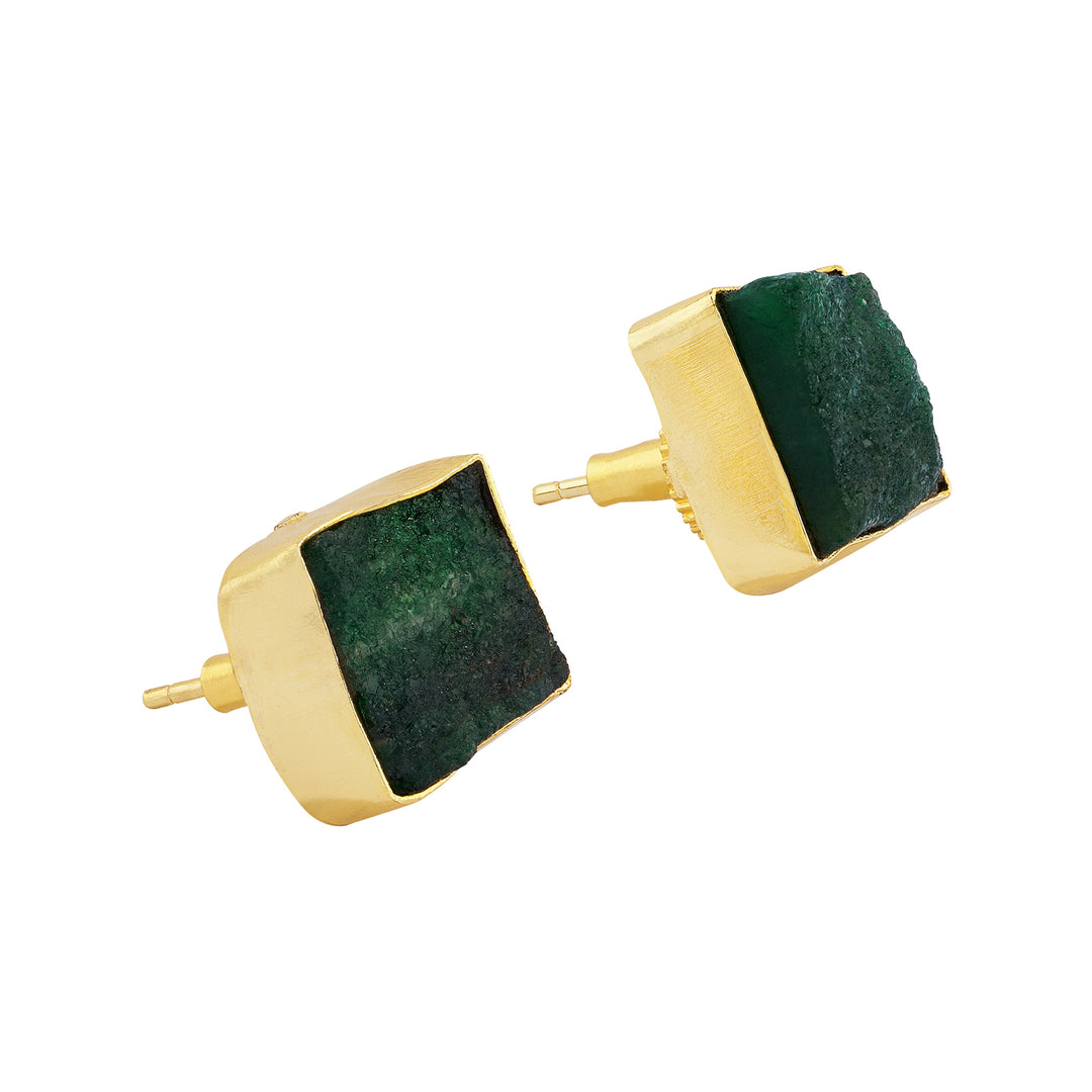 Soléa Dark Green Natural Stone Hasli Necklace Set