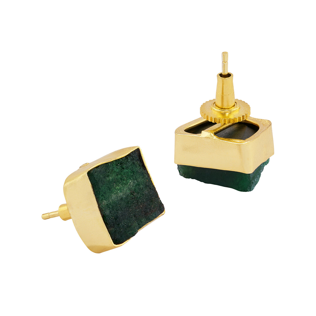 Soléa Dark Green Natural Stone Hasli Necklace Set