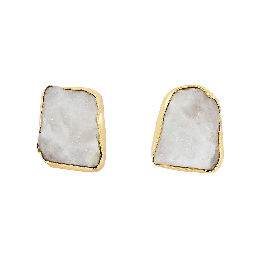 Soléa White Natural Stone Earrings