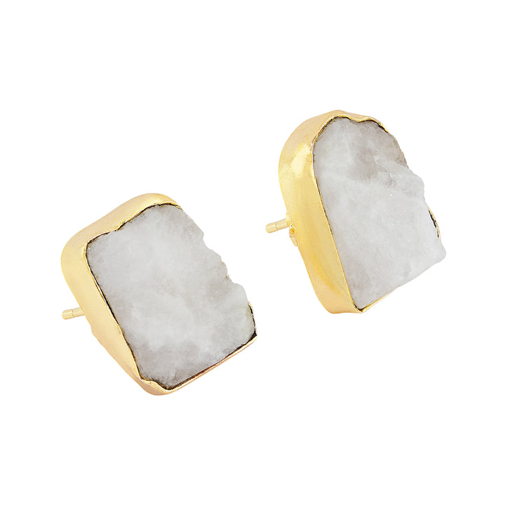 Soléa White Natural Stone Earrings