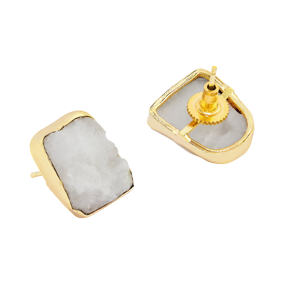 Soléa White Natural Stone Earrings