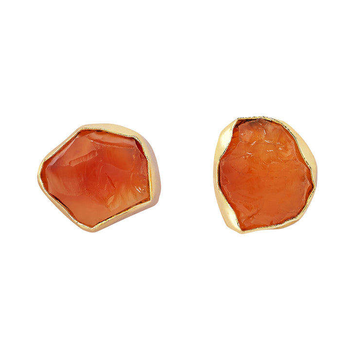 Soléa Orange Natural Stone Earrings