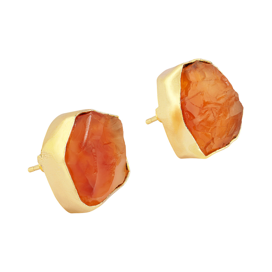 Soléa Orange Natural Stone Earrings